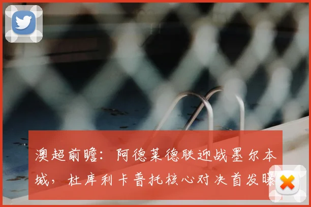 澳超前瞻：阿德莱德联迎战墨尔本城，杜库利卡普托核心对决首发曝光
